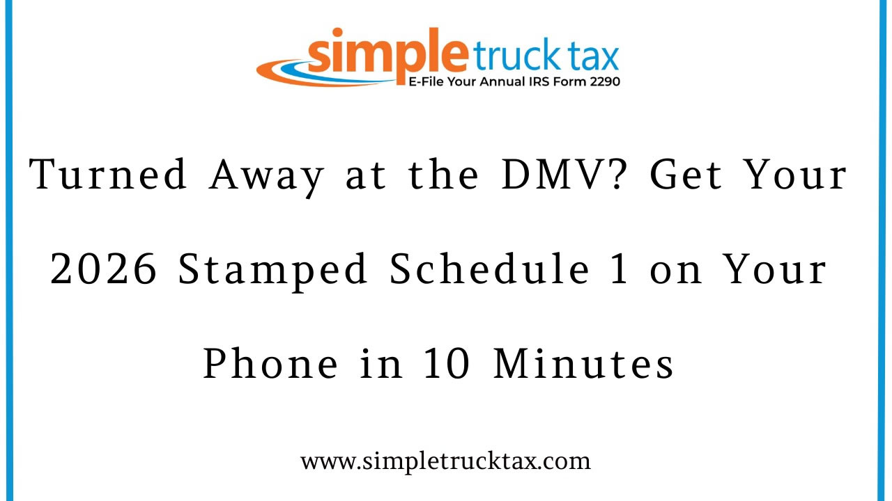 Turned Away at the DMV? Get Your 2026 Stamped Schedule 1 on Your Phone in 10 Minutes